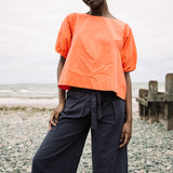 Morwenna Organic Cotton Top in Coral