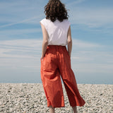Mazu Organic Cotton Trousers in Rust