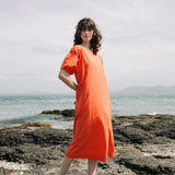 Marella Organic Cotton Dress in Coral