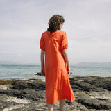 Marella Organic Cotton Dress in Coral