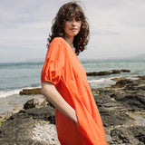 Marella Organic Cotton Dress in Coral