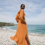 Lulu Organic Cotton Skirt in Pecan by HANNAH BEAUMONT