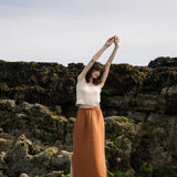 Lulu Organic Cotton Skirt in Pecan by HANNAH BEAUMONT