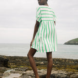 Lois-Sue Organic Cotton Dress in Apple and White