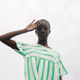 Lois-Sue Organic Cotton Dress in Apple and White