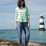 Hama-Sue Organic Cotton Top in Apple and White