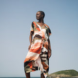 Hali-Paige Tencel Dress in Rockpool Print