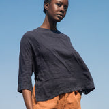 Gilma Organic Cotton Shorts in Pecan by HANNAH BEAUMONT