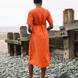 Gali Organic Cotton Dress in Rust