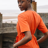 Gali Organic Cotton Dress in Rust