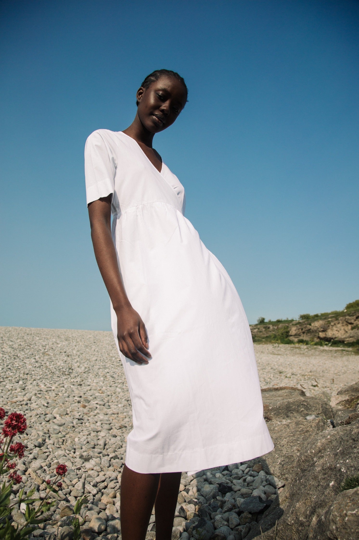 Gali Organic Cotton Dress in White