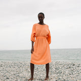 Ezili Organic Cotton Dress in Apricot by HANNAH BEAUMONT
