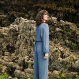 Evora Organic Cotton Trousers in Pewter by HANNAH BEAUMONT