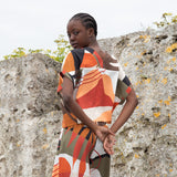 Evora-Paige Tencel Trousers in Rockpool Print