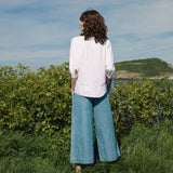 Everly Organic Cotton Batwing Shirt in White