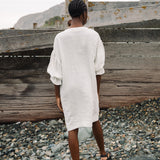 Claudia-May Linen Dress in Stone