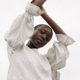 Claudia-May Linen Dress in Stone