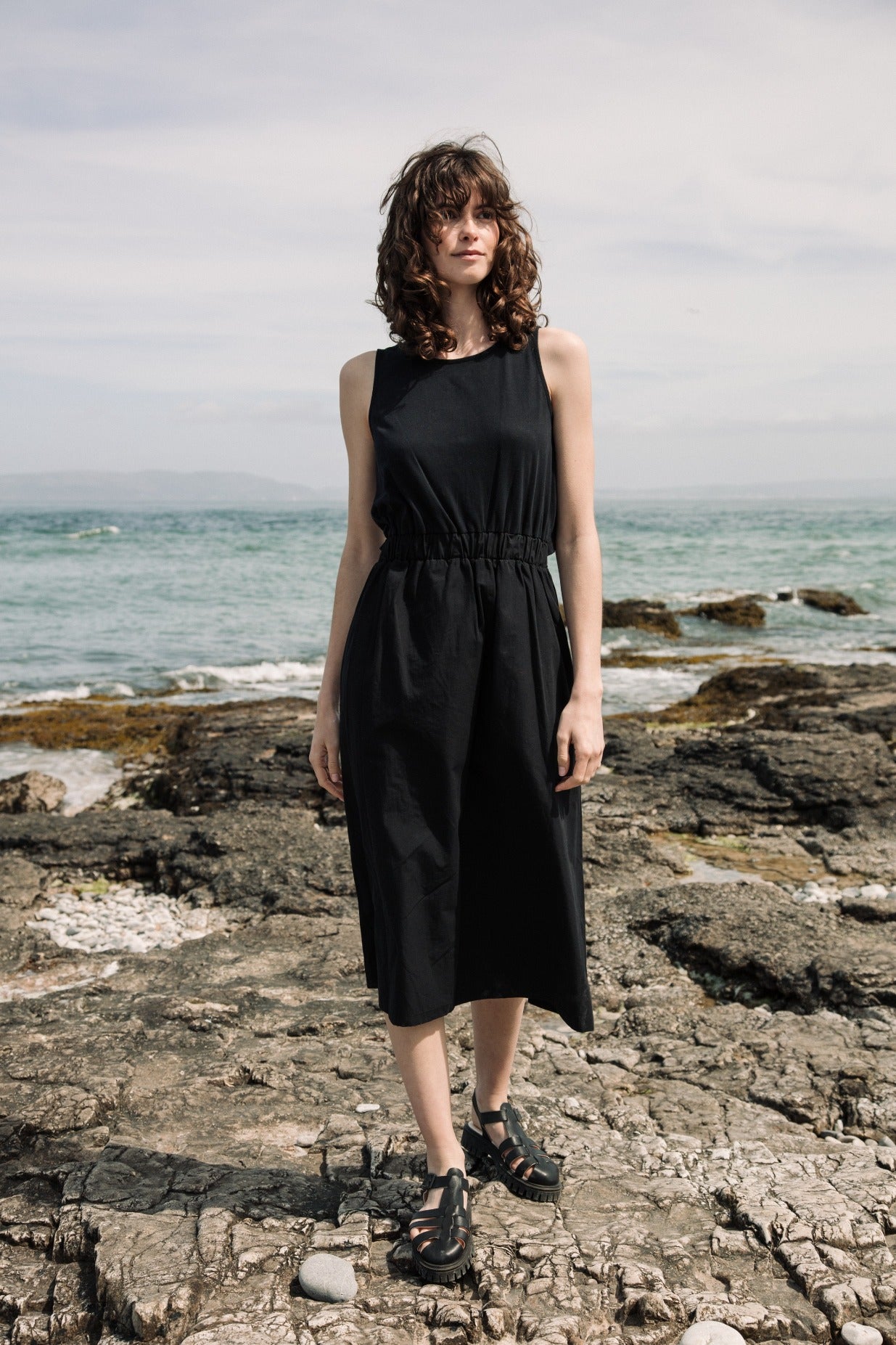 Cece Organic Cotton Dress in Black