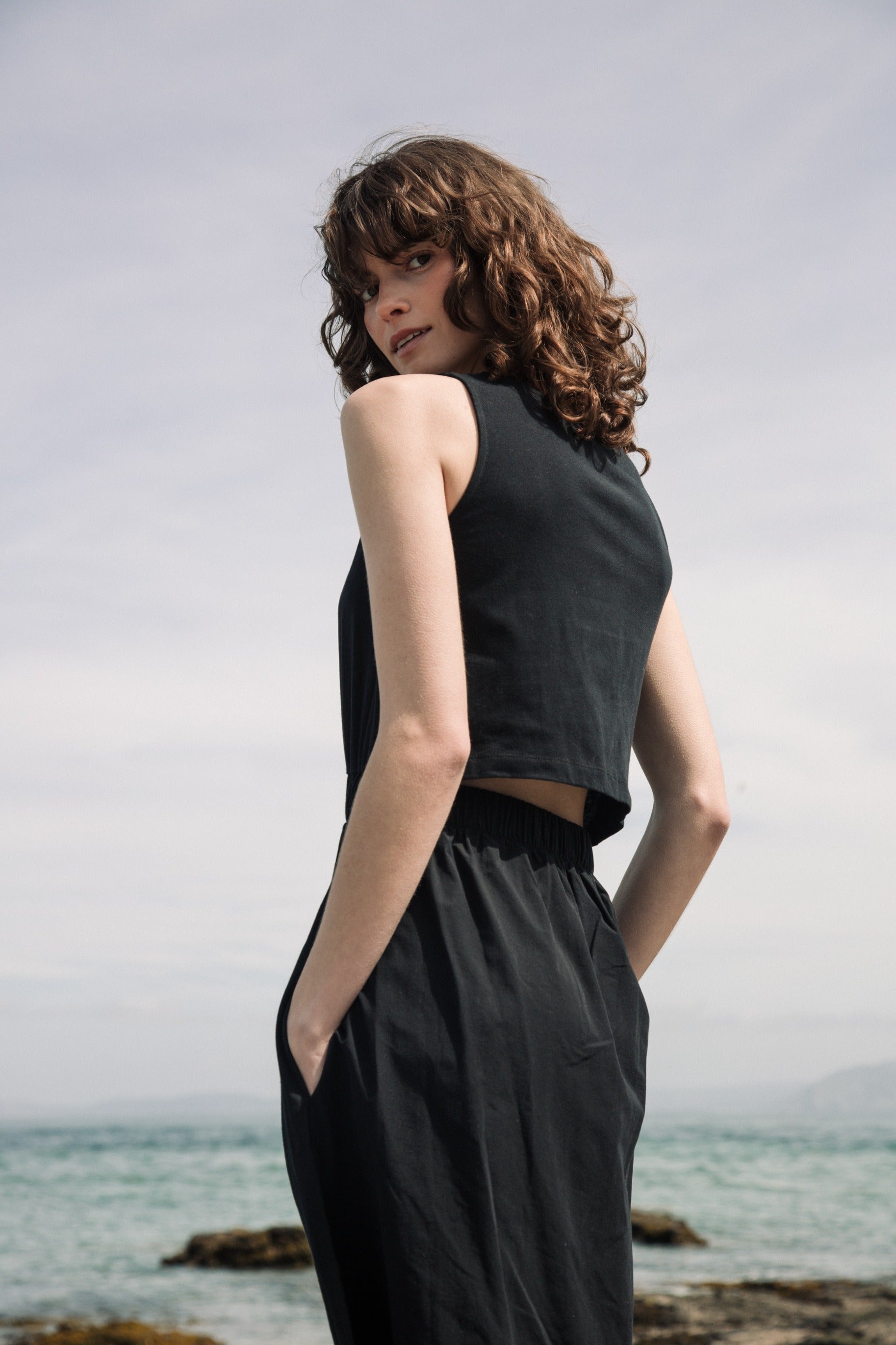 Cece Organic Cotton Dress in Black