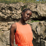 Cece Organic Cotton Dress in Coral
