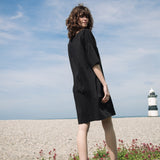 Cari-May Organic Cotton and Linen Dress in Black