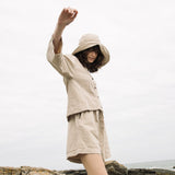 Calder Cotton Linen Shirt in Sand