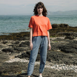 Bay Organic Cotton Top in Coral