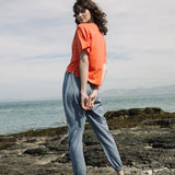 Bay Organic Cotton Top in Coral