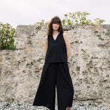 Azure Organic Cotton Vest in Black