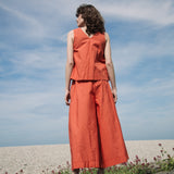 Azure Organic Cotton Vest in Rust