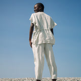 Asherah-May Linen Top in Stone