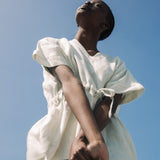 Asherah-May Linen Top in Stone