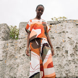 Ariel-Paige Tencel Top in Rockpool Print