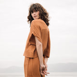 Ariel Organic Cotton Top in Pecan by HANNAH BEAUMONT