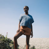 Ariel Organic Cotton Top in Pewter by HANNAH BEAUMONT