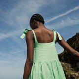 Aerwyna-May Linen Dress in Apple