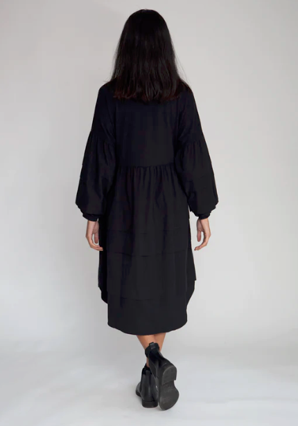 Joselyn Organic Cotton Dress In Black