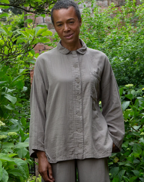 Florrie Organic Cotton Shirt In Olive