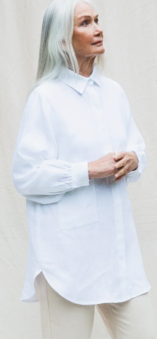 Jacqueline Linen Shirt In White