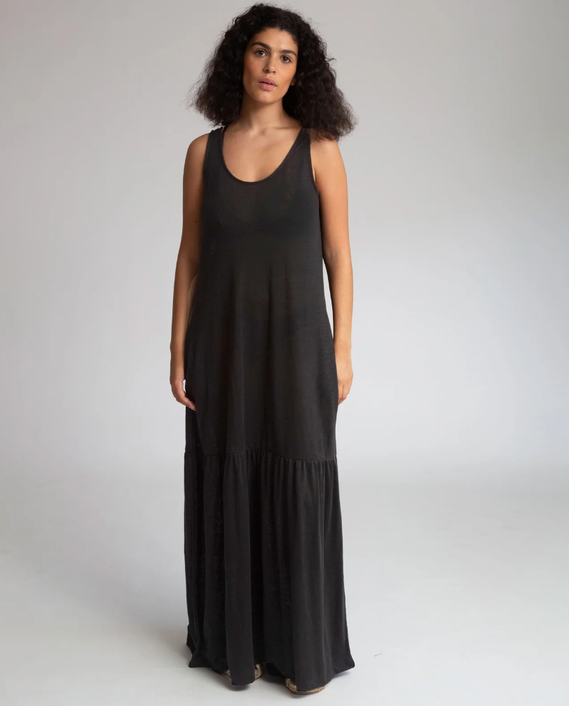 Black jersey vest sales dress