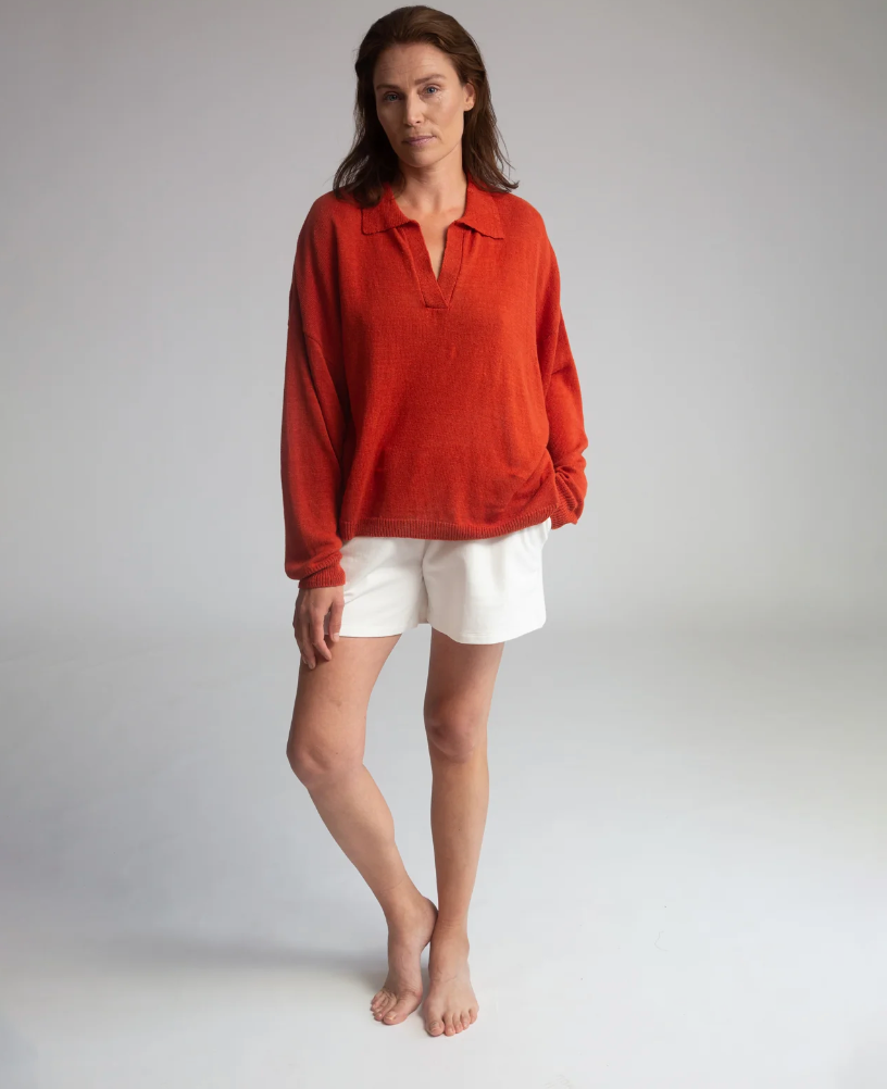 Sylvia Organic Cotton Shorts In Ivory