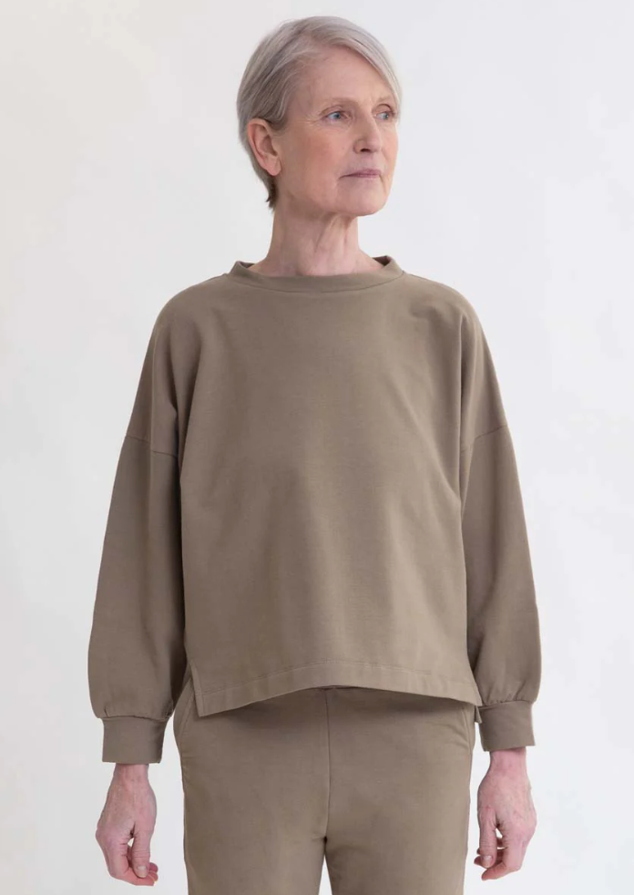 Serenity Organic Cotton Sweatshirt In Lichen