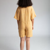 Nadia Linen Playsuit In Sunflower