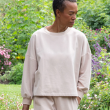 Serenity Organic Cotton Sweatshirt In Crepe