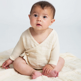 Jael Organic Cotton Baby Top In Ecru