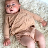 Gabriel Organic Cotton Baby Knickers In Brown