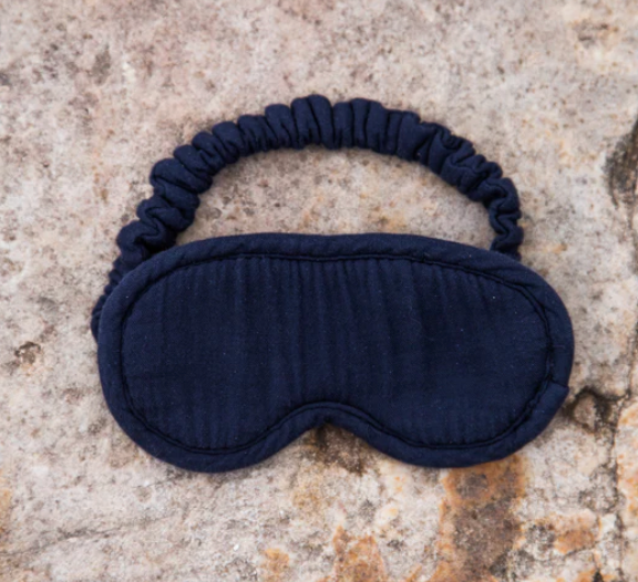 Neves Organic Cotton Eyemask In Deep Indigo