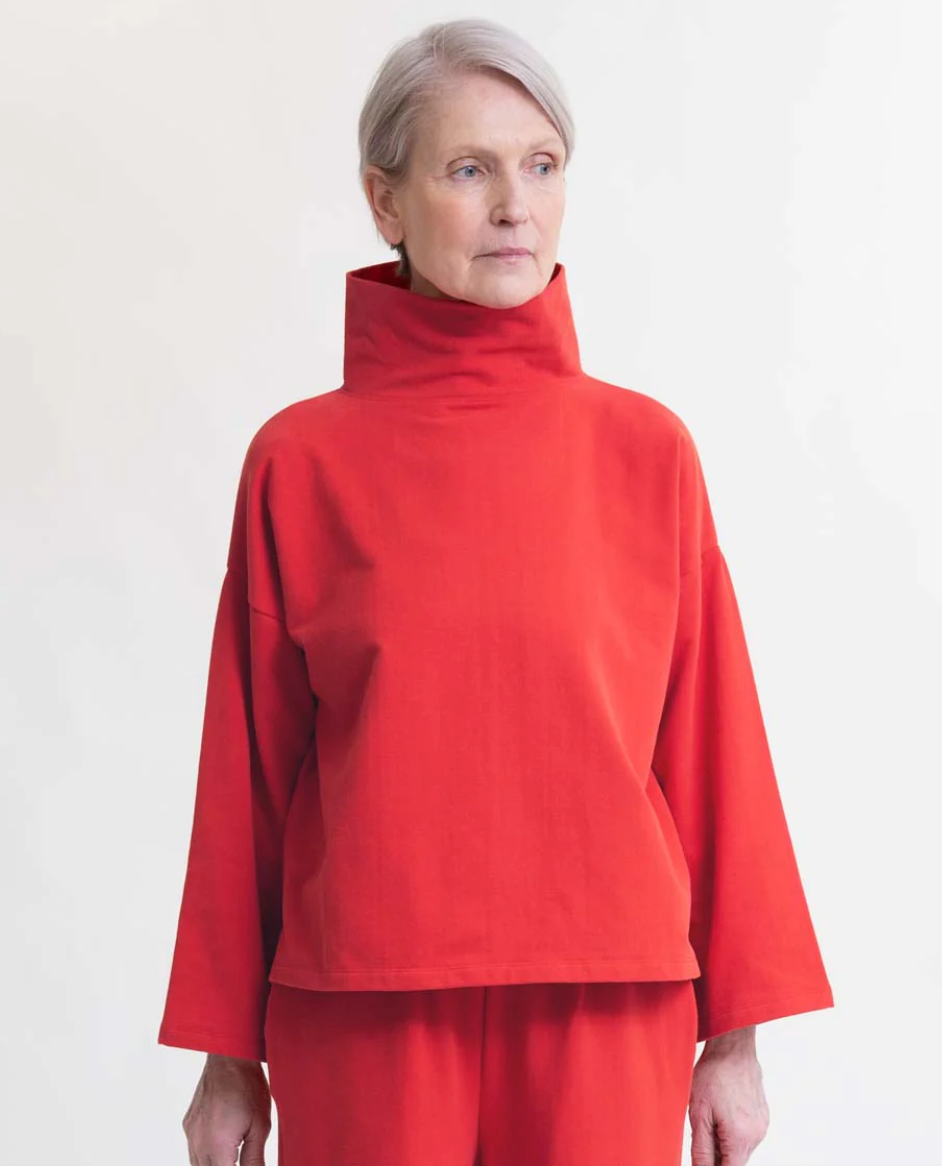 Ula Organic Cotton Sweatshirt In Berry