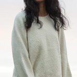 Maria Lambs Wool Jumper In White Un-Dyed