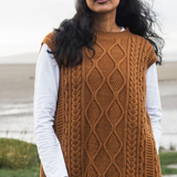 Pippa Lambs Wool Vest In Tan